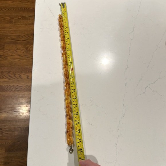 Anthropologie Necklace Joan Resin Link Necklace Caramel - Picture 4 of 4